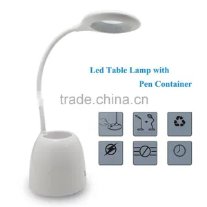 Portable Touch Sensor Multifuction Kid Eye-Protection Rechargeable Led Desk Lamp With Pen Container or Money Box thumbnail-4