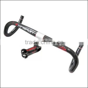 2016 Xinshun Mountain Bikes Carbon Handlebar Mtb Road Bike Accessories Bicycle Parts Grips With Stem BH2213 thumbnail-4