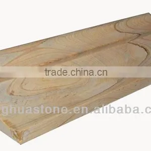 Yellow Wooden Decorative Stone Line Stone Chair Rail Moulding thumbnail-1