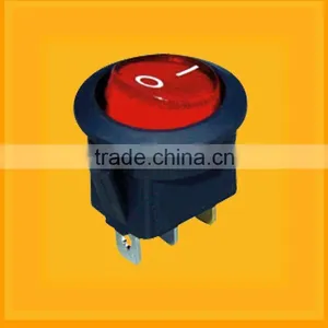 3pin Mini Rocker Switch Chzjcz*1-/Rocker Switch 2/*-122/*-/ *-12 Oval Ellipse With Lighted thumbnail-1