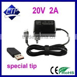 High Quality 2016 New Design Factory Wholesale Ultrabook Charger For Lenovo Yoga 3 Pro Mix2-11 for Lenovo 20V 2A thumbnail-1