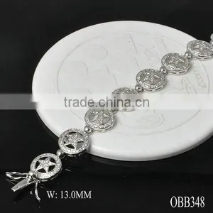 Hot Selling Two Tone Plated Zircon Tennis Bracelet thumbnail-2