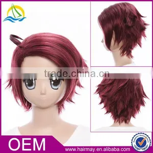 New Product Excellent Quality for Axis Powers Hetalia Roderich Edelstein Dark Red Wig Cosplay thumbnail-1