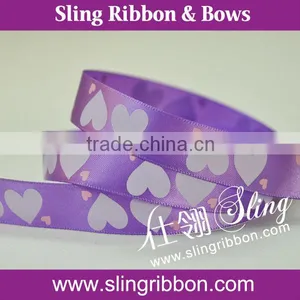 2014 Printed Heart Satin Ribbon Newest thumbnail-1
