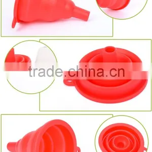 New Mini Gel Foldable Collapsible Style Silicone Funnel thumbnail-4