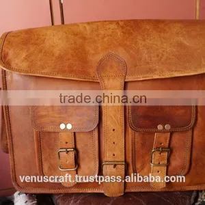 Real Leather Satchel Bag,real Goat Leather Office Satchel thumbnail-3