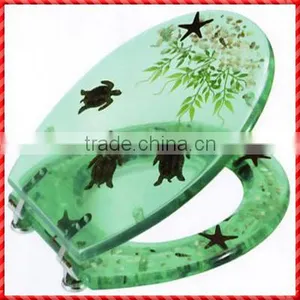 Novelty Turtle Starfish Design Custom Transparent Toilet Seat thumbnail-1