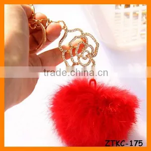 2014 Rose Flower With Ball Pendant Keychain , Bag Pendant ZTKC-175 thumbnail-1