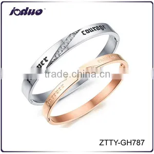 New Arrivals Titanium Steel Couple Simple Bracelet thumbnail-1