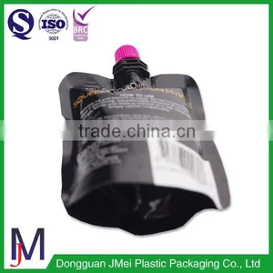 Factory China Free Sample Food Grade Liquid Pouch With Straw/stand up Pouch With Corner Spout thumbnail-3