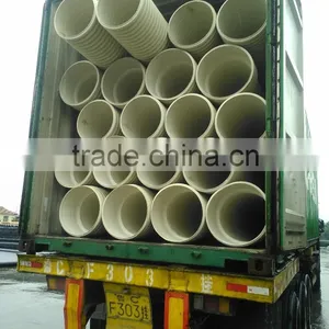 China Supply SN8 White PVC-U Double Wall Corrugated Pipe thumbnail-2