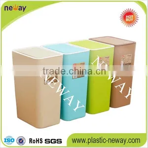 Colorful Push Type Plastic Waste Bin thumbnail-5