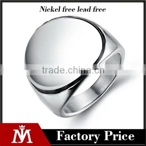 Vintage High Polished Simple 316L Tatianium Plain Ring thumbnail-1