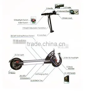 ODEWAY Two Wheel Folding Skateboard Adulet Fast Speed Scooter thumbnail-2