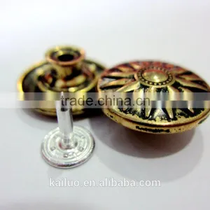 Brush Brass Color Jeans Button thumbnail-3
