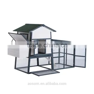 Pawhut 90" x 41" x 59" Dutch Gambrel Style Chicken Coop W/Nesting Box and Outdoor Run thumbnail-3
