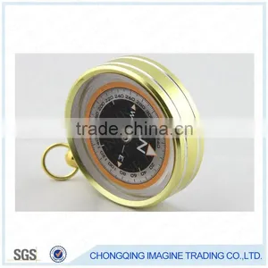 Aluminum Keychain Brass Outdoor Use Compass thumbnail-1