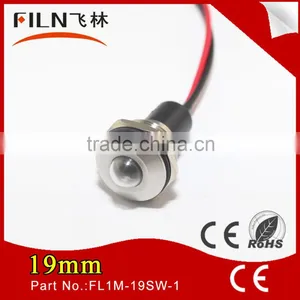 Hot White Color Dot Lighting 19mm Mounting Hole 12v Motorcycle Signal Light thumbnail-3