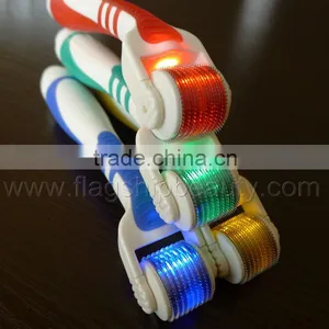 Hot Vibrating LED Derma Roller With 4 Bio Lights Titanium Derma Roller thumbnail-1