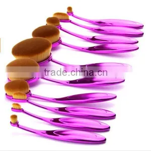New Hot Sale10pcs Makeup Brushes Set Eyeshadow Foundation Blush Cosmetic Brush Rose Red Fashionable Oval Makeup Brush Tools thumbnail-3