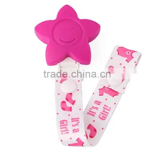 2017 Latest Design Fashion Colorful Baby Silicone Flower Pacifier Chain thumbnail-6