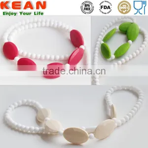 Silicone Teething Jewelry Use Color Colors for You Choice Necklaces Silicone Bead Teething thumbnail-6