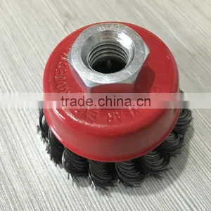High Quality Twisted Stainless Steel Wire Cup Brush for Machine Polishing thumbnail-1