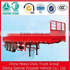 13 Meter Detachable Wall Sidewall Trailer, Dropside Trailer, Tri-axle Flatbed Sidewall Semi Trailer thumbnail-2