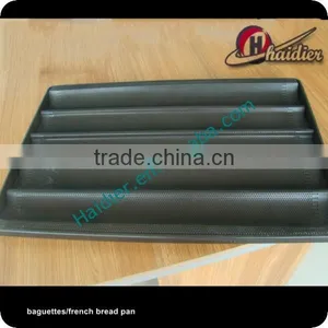 Glazed Perforated Non Stick Baguette/French Bread Pan, Baking Pan -5 Moulds thumbnail-1