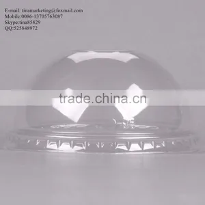 Custom Disposable PS Plastic Clear Dome Lid With Hole for Clod Drink Cup thumbnail-4