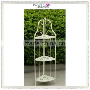 Antirust Wrought Iron3-tier Corner Shelf PL08-5903 thumbnail-1