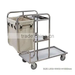 3 Floors Laundry Chromed Metal Frame Washing Chart With WheelsHome Canvas Washing Basket Chart thumbnail-1