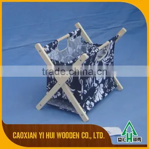 Wood Fabric Magazine Rack Book Stand thumbnail-1