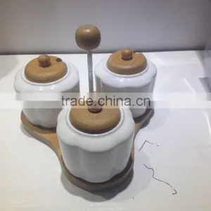 High Quality Wholesale Ceramic Spice Bottles/spice Racks Jars Wholesale/3pcs Set Ceramic Storage Jar Whole Sale thumbnail-2