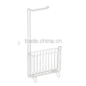 Bathroom Metal Toilet Paper Holder And Newspaper or Magazine Rack thumbnail-2