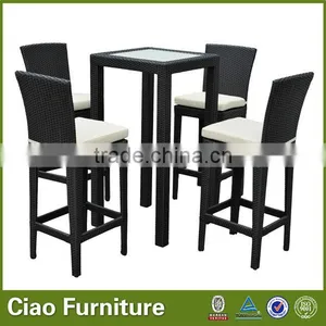 Contemporary Bar Stools/PE Rattan Wicker Bar Chair thumbnail-1