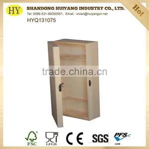 Unfinished Cheap Custom Wholesale Wood Wine Box thumbnail-2
