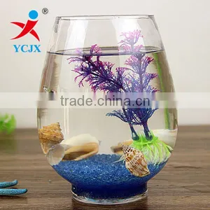 Home Decoration Clear Round Glass Fish Tank / Fish Bowl Wholesale thumbnail-1