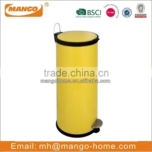 Round Powder Coating Waste Step Bin With Soft Close Lid thumbnail-6