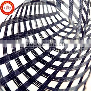 Road Engineering Biaxial Warp Knitted Polyester Geogrid thumbnail-1
