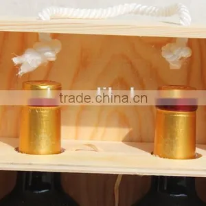 Single-deck Six Pine Wine Bottle Storage Box thumbnail-3