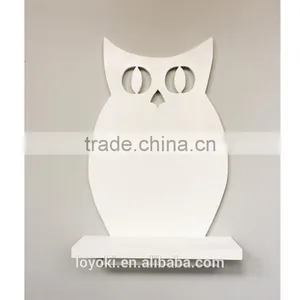 Owl Shape Wall Shelf New Design MDF Wood Display Shelf for Kids Room Decor Wall Mount Shelf Wholesale thumbnail-3