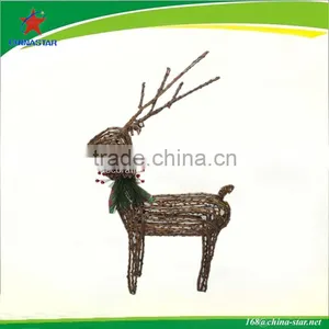 Rattan Reindeer Decoration thumbnail-1