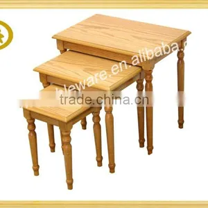 3pcs Small Antique Nesting Tables thumbnail-1