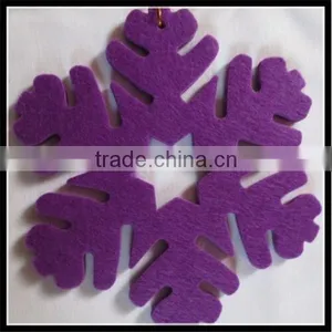 2017 Die Cut Large Felt Green Snowflake Christmas Ornament Tree Decoration Made in China thumbnail-1