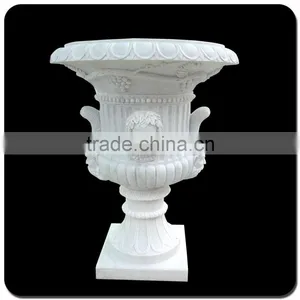 China White Marble Planter Pot VFP-006L thumbnail-4