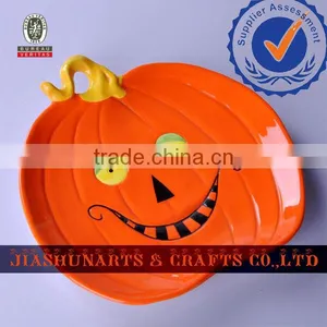 Decorative Ceramic Halloween Pumpkin Plate thumbnail-1
