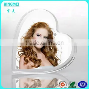 KM-CP77 Cheap New Products Heart Shape Magnetic Acrylic Lovely Photo Frame thumbnail-1