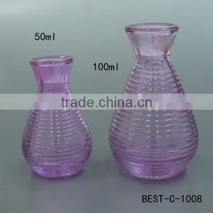 Hot Selling Wholesale 50ml 100ml Empty Pink Decorative Glass Bottle Reed Diffuser Stopper Cosmetic Packaging Free Sample thumbnail-6