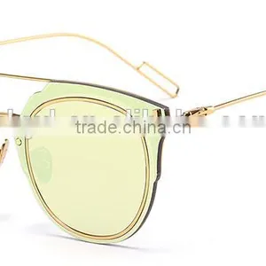2016 New Women Metal Outdoor Glasses Sunglasses Fashion Tide Thin Face Round Sunglasses thumbnail-5
